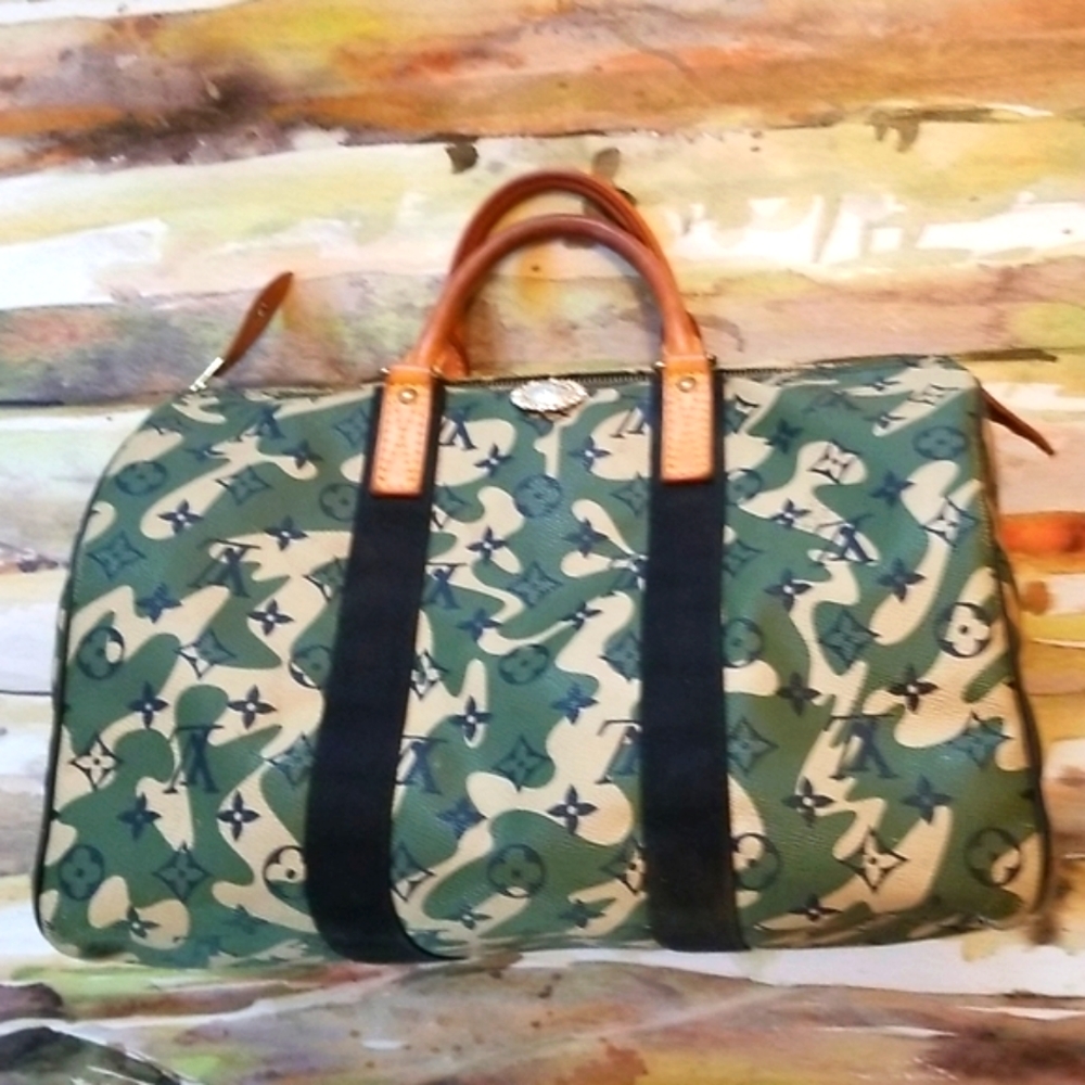 LOUIS VUITTON x Takashi Murakami Monogramouflage Speedy 35 Limited Edition 2008
